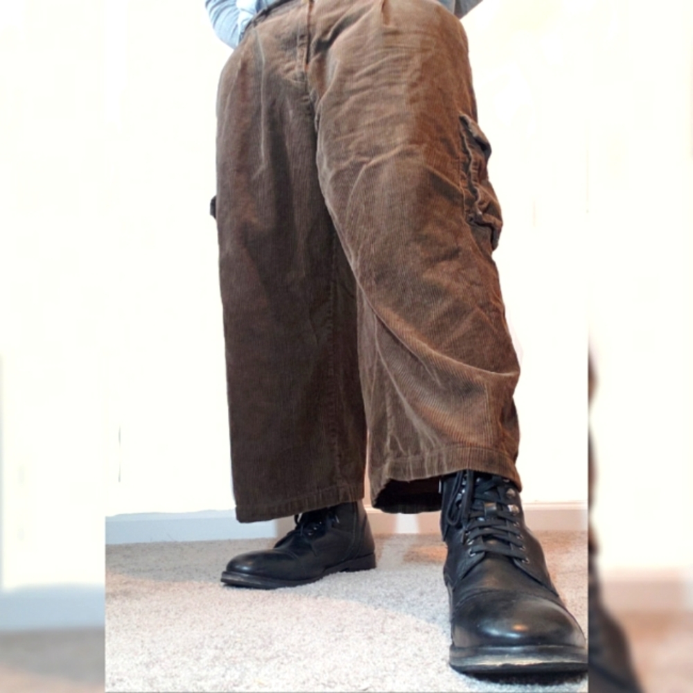 Corduroy Cargo Capri pants.